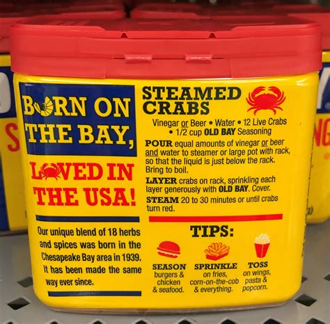 old bay seasoning crab boil.